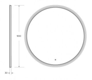 Зеркало с подсветкой CEZARES CZR-SPC-ECO-900-LED-TCH